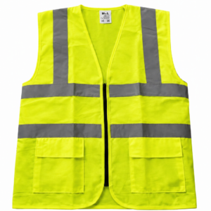2" tape 120 gsm Zip pocket green safety jacket